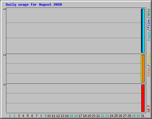 Daily usage for August 2020