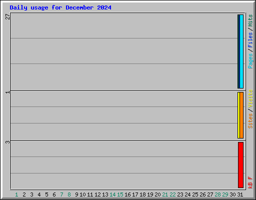 Daily usage for December 2024