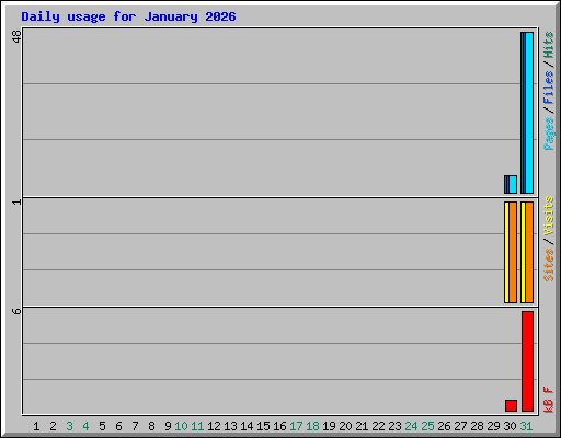 Daily usage for January 2026