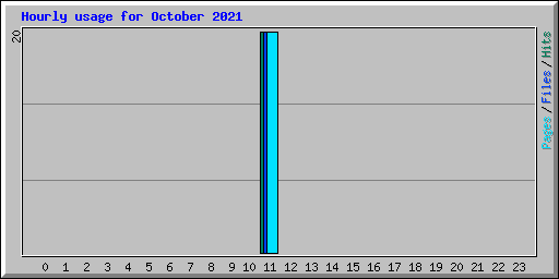 Hourly usage for October 2021