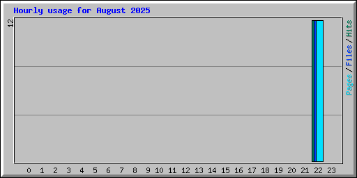 Hourly usage for August 2025